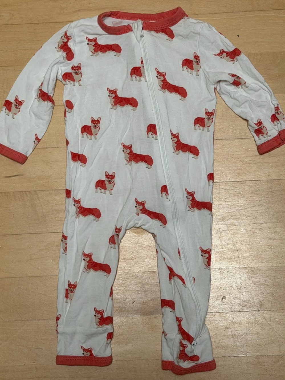 Kyte Baby Corgi Open Toe Footie Pajamas 3-6M